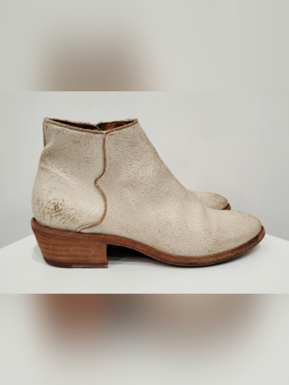 FRYE DISTRESSED ANKLE BOOTS
